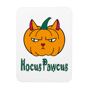 Imán Hocus pawcus calabaza de Halloween gato jengibre m
