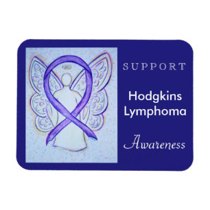 Imán Hodgkins Lymphoma Awareness Ribbon Angel Magnet