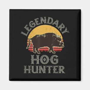 Imán Hog Hunter vintage retro legendario Cerdo vintage