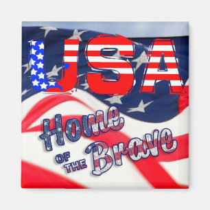 Imán Hogar de Estados Unidos de la bandera valiente