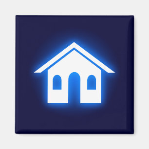 Imán hogar de resplandor azul