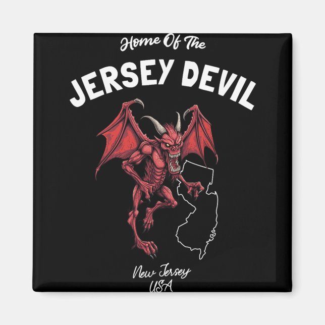 Imán Hogar del Diablo de Jersey Nueva Jersey EE. UU. Cr (Frente)