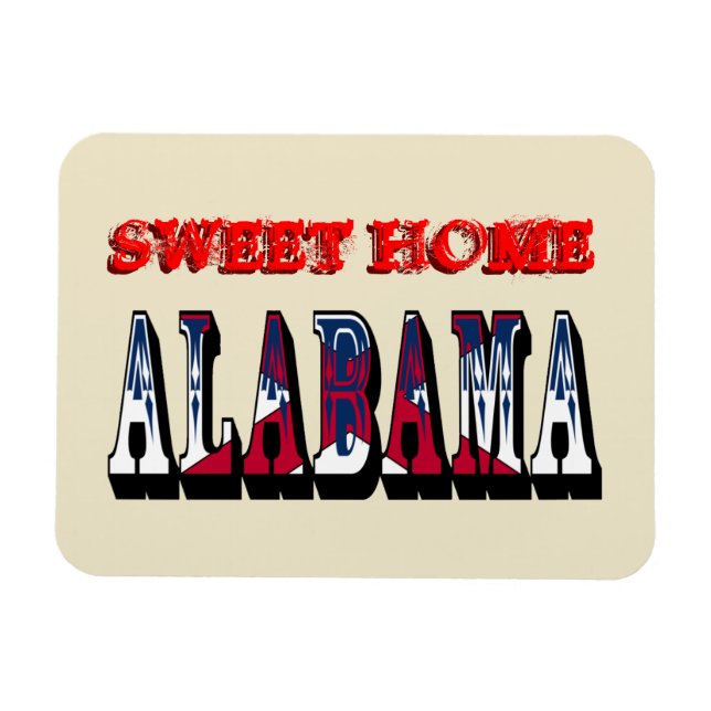 Imán Hogar Dulce Alabama Magnet Flexible (Horizontal)