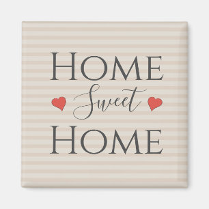 Imán Hogar Dulce Hogar Cita Tipografía Corazones Lindos