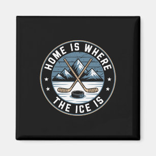 Imán Hogar Es Donde Está El Hielo Aficionados Al Hockey