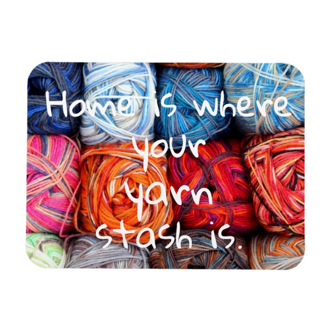 Imán Hogar es donde está tu hilo de hilo (Horizontal)