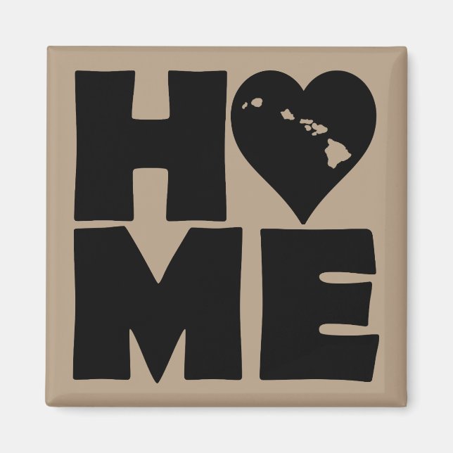 Imán Hogar Hawaii Hogar Estado Fridge Magnet (Frente)