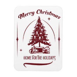 Imán Hogar para las fiestas de Navidad diseño vintage