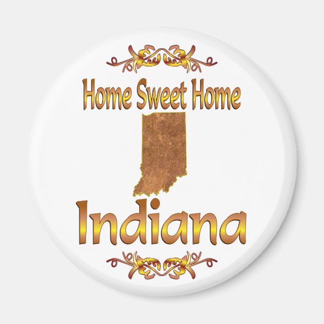 Imán Hogar Sweet Home Indiana (Frente)