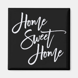Imán Hogar Sweet Home White Typography Black