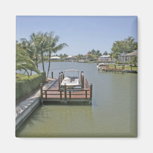Imán Hogares y muelles en el canal Marco Island Florida