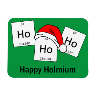 Imán HoHoHo Holmium Navidades en química