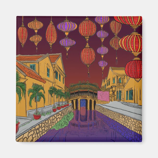 Imán Hoi An Antiguo Patrón De La Ciudad Viaja Vietnam H (Frente)