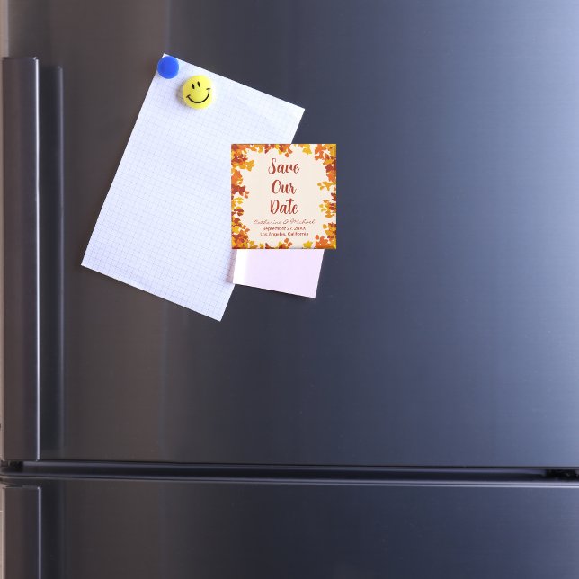 Imán Hoja de Arce Naranja Terracota Otoño Salva La Fech (Subido por el creador)