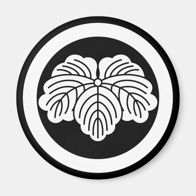 Imán Hoja de hiedra en círculo (Frente)