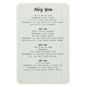 Imán hoja de imán-Hey tú -