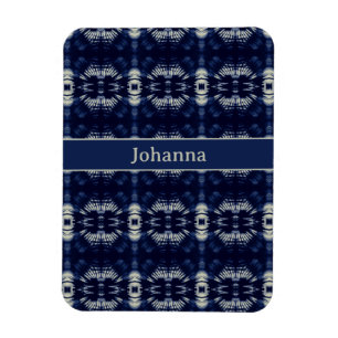 Imán Hoja de Palma en Azul Delft   Botánico Personaliza
