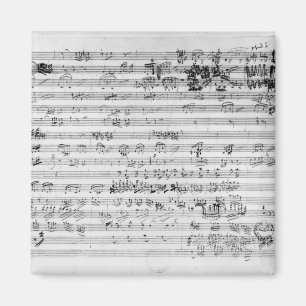 Imán Hoja de puntuación del autógrafo para el opus Trio