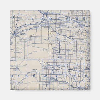 Imán Hoja de ruta para bicicletas de Wisconsin