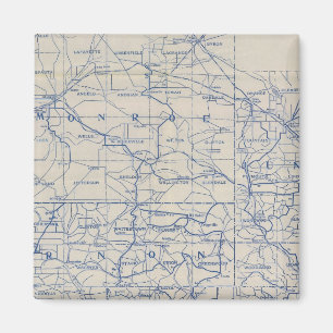 Imán Hoja de ruta para bicicletas de Wisconsin