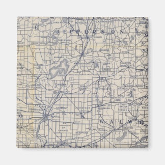 Imán Hoja de ruta para bicicletas de Wisconsin 7