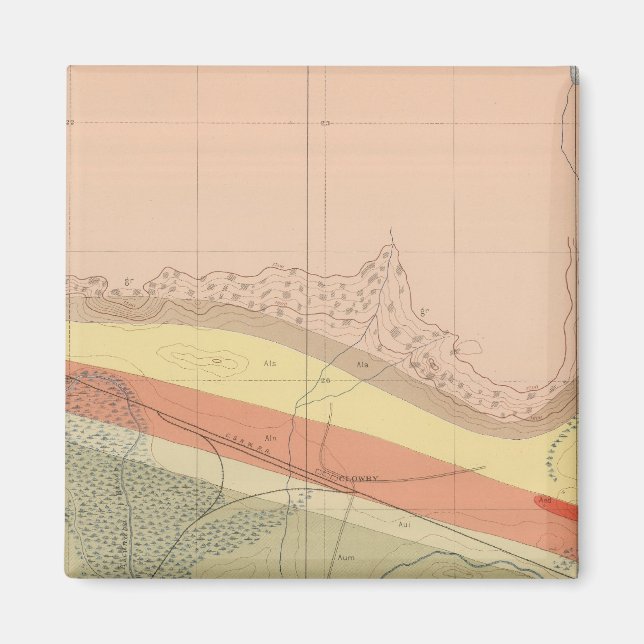 Imán Hoja detallada de geología XVI (Frente)