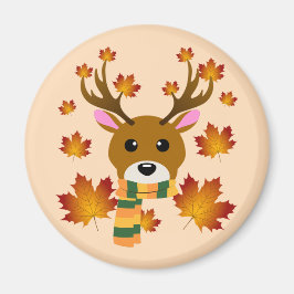 Imán Hojas de arce de ciervo de otoño