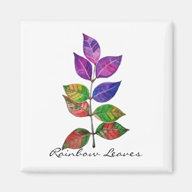 Imán Hojas de arcoiris acuáticas (Frente)