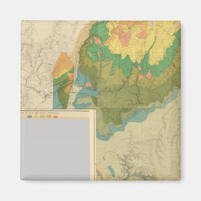 Imán Hojas de mapa geológico (Frente)