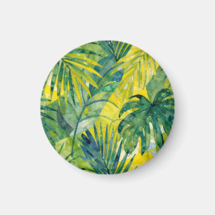 Imán Hojas de Monstera de Palma Tropical en la Jungla