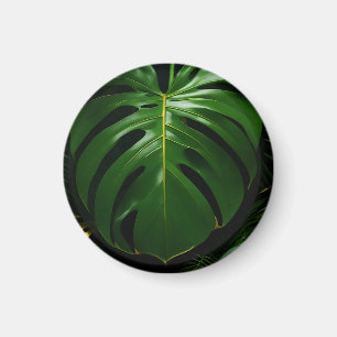 Imán Hojas de Monstera Oro Jungla Glamour