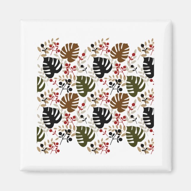 Imán Hojas de Monstera y pelucas (Frente)