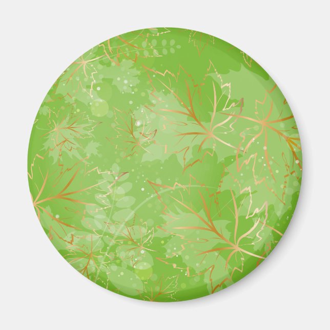 Imán Hojas de oro 7 (Frente)