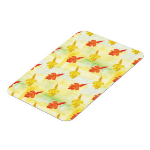 Imán hojas de otoño de acuarela