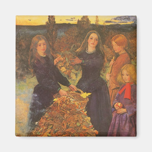Imán Hojas de otoño de Sir John Everett Millais (Frente)