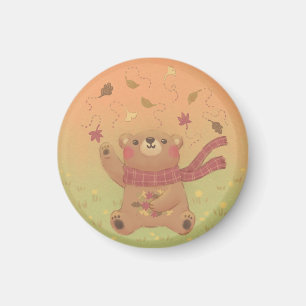 Imán Hojas de otoño de Teddy Bear