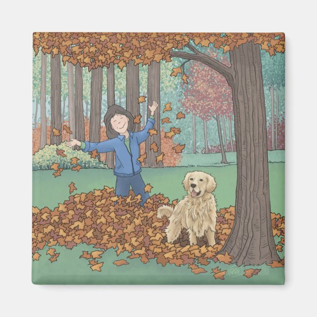 Imán Hojas de Otoño - Recuerdos de Otoño (Frente)