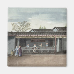 Imán Hojas de té de sequía (w/c en el papel)