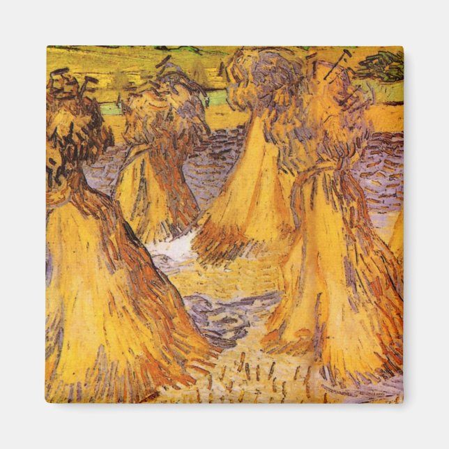 Imán Hojas de trigo de Vincent van Gogh (Frente)