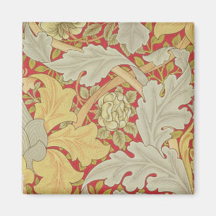 Imán Hojas del Acanthus y color de rosa salvaje en un