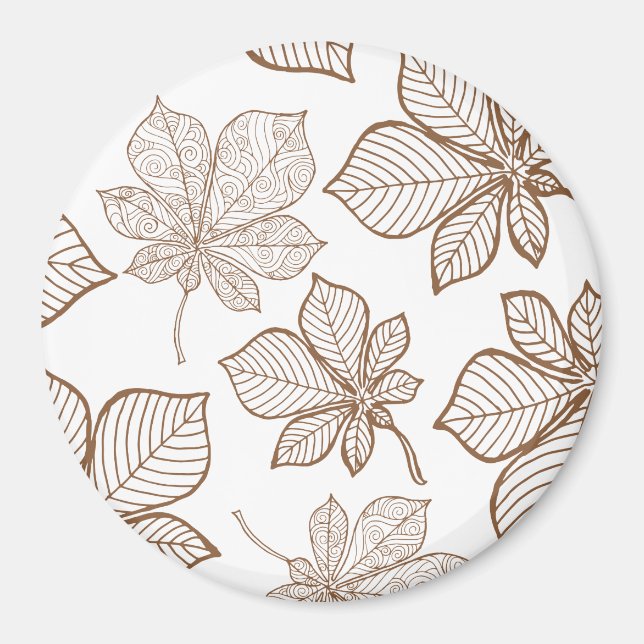 Imán Hojas estilizadas 4 (Frente)