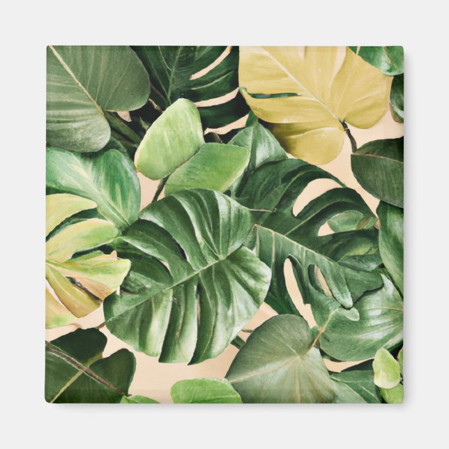 Imán Hojas florales/hawaianas/tropicales (Frente)