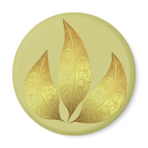 Hojas ornamentales doradas únicas y lindas