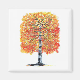 Imán Hojas otoñales birch