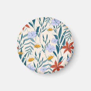 Imán Hojas Tropicales: Antecedentes Abstractos De Moda.