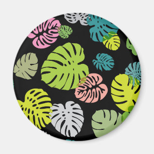 Imán Hojas tropicales multicolores 2