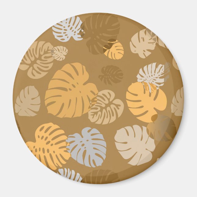 Imán Hojas tropicales multicolores 6 (Frente)