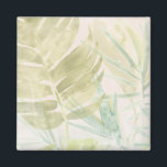 Imán Hojas tropicales silenciadas<br><div class="desc">"Sorbet tropical" por June Erica Vess. Cuenta con una paleta de colores mullidos de vegetación tropical.</div>