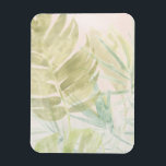 Imán Hojas tropicales silenciadas<br><div class="desc">"Sorbet tropical" por June Erica Vess. Cuenta con una paleta de colores mullidos de vegetación tropical.</div>