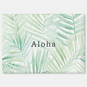 Imán Hojas Tropicales Verdes Aloha